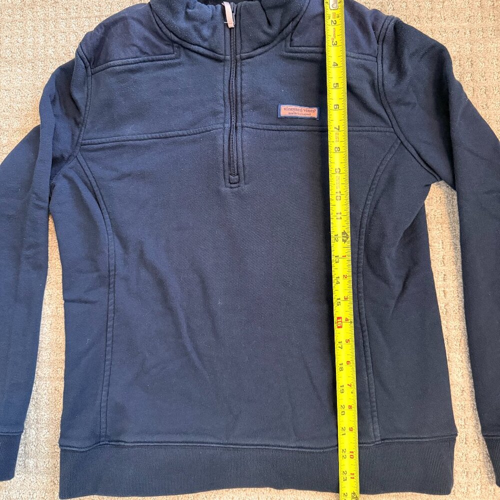 Vineyard Vines Women's Pullover Quarter Zip - Navy, Size M - Picture 2 of 6